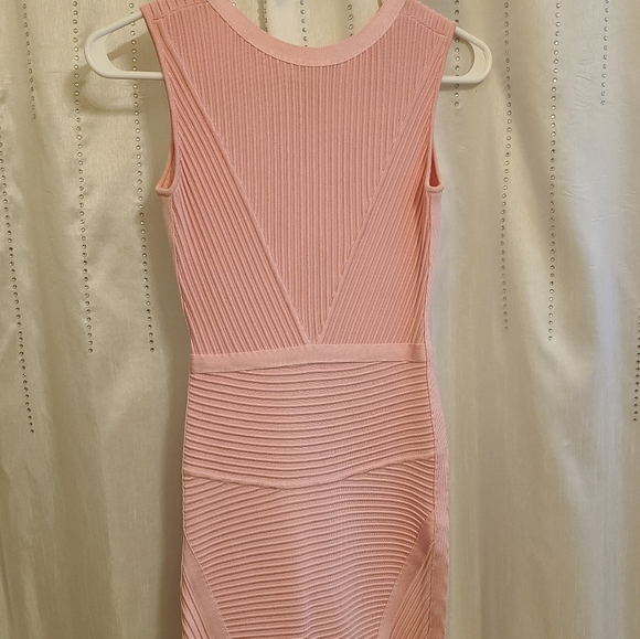 Herve Leger Pink Bandage zip up dress - Picture 4 of 4